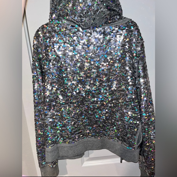 PINK - Victoria's Secret VS PINK Fashion Show 2013 Sequined Hoodie - Size Medium - Picture 3 of 13